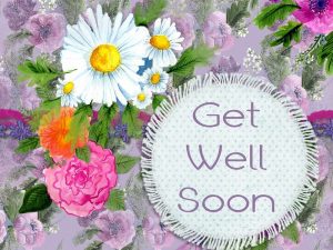 Get well flower greeting ecard